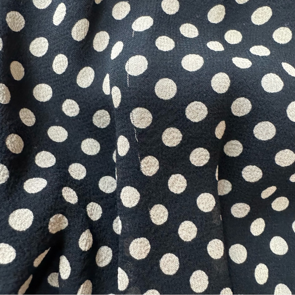 Alice + Olivia Mikeala High Neck Blouson Belt Mini Dress Silk Medium Polka Dots - Picture 14 of 16
